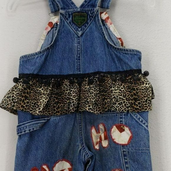 Baby Gap Santa Design Girls 12-18 Months‎ Denim Overalls - Picture 11 of 13